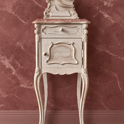 Vente avec paiement en ligne: Table de chevet Louis XV marbre rose